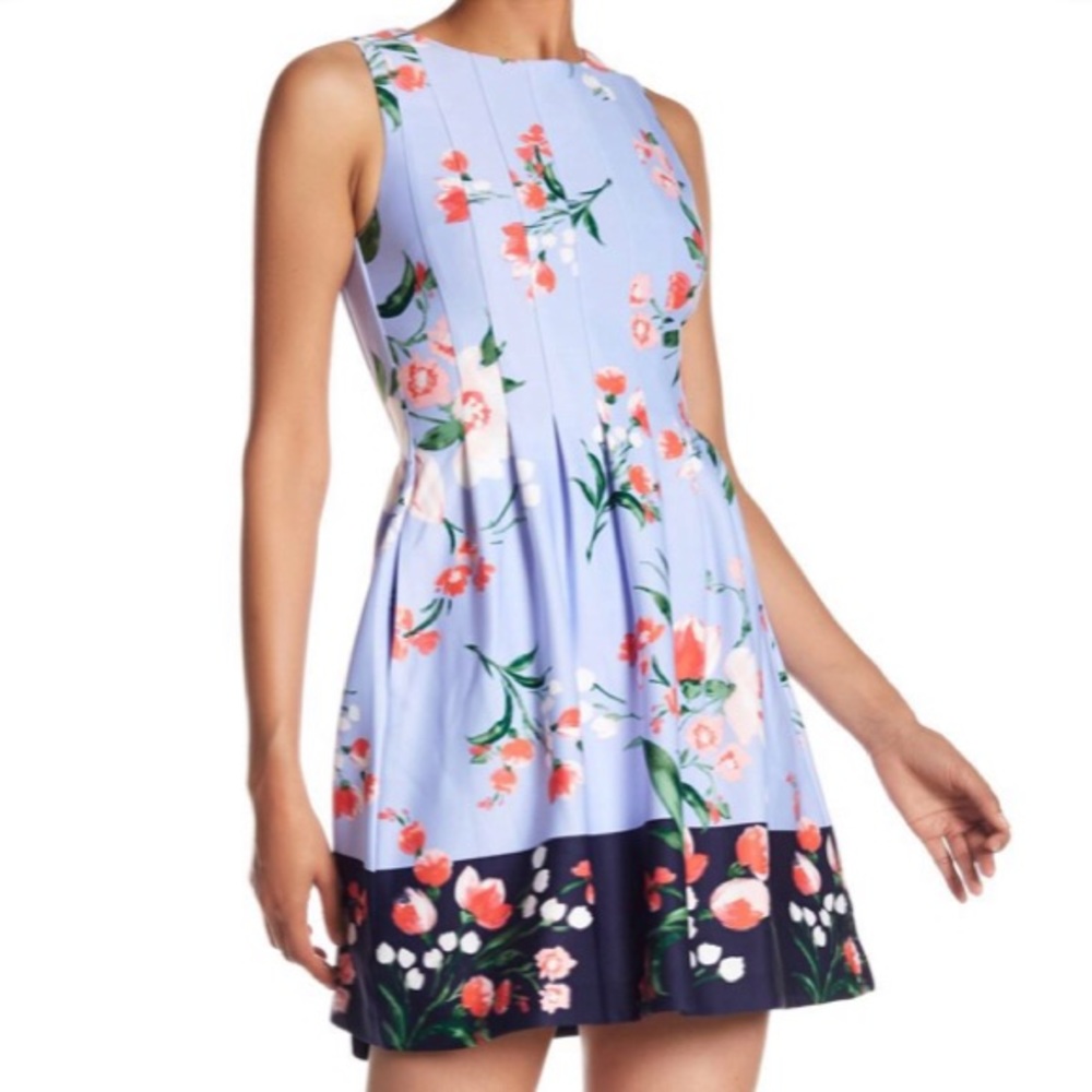 Floral Print Scuba Fit & Flare Dress 👗